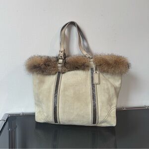 Vintage Coach suede bag